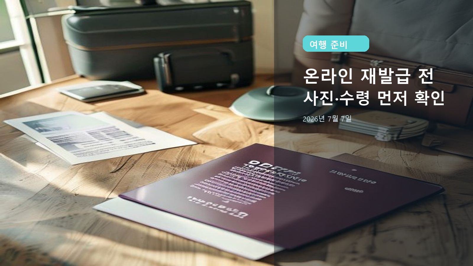 온라인 여권 재발급 2026, 2026년 7월 7일에 먼저 볼 신청 가능 대상·사진 규격·수령 실수