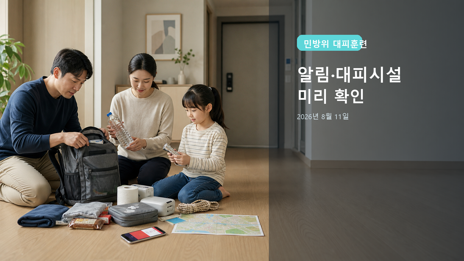 민방위 대피훈련 2026: 8월 20일 알림·대피시설 전 확인