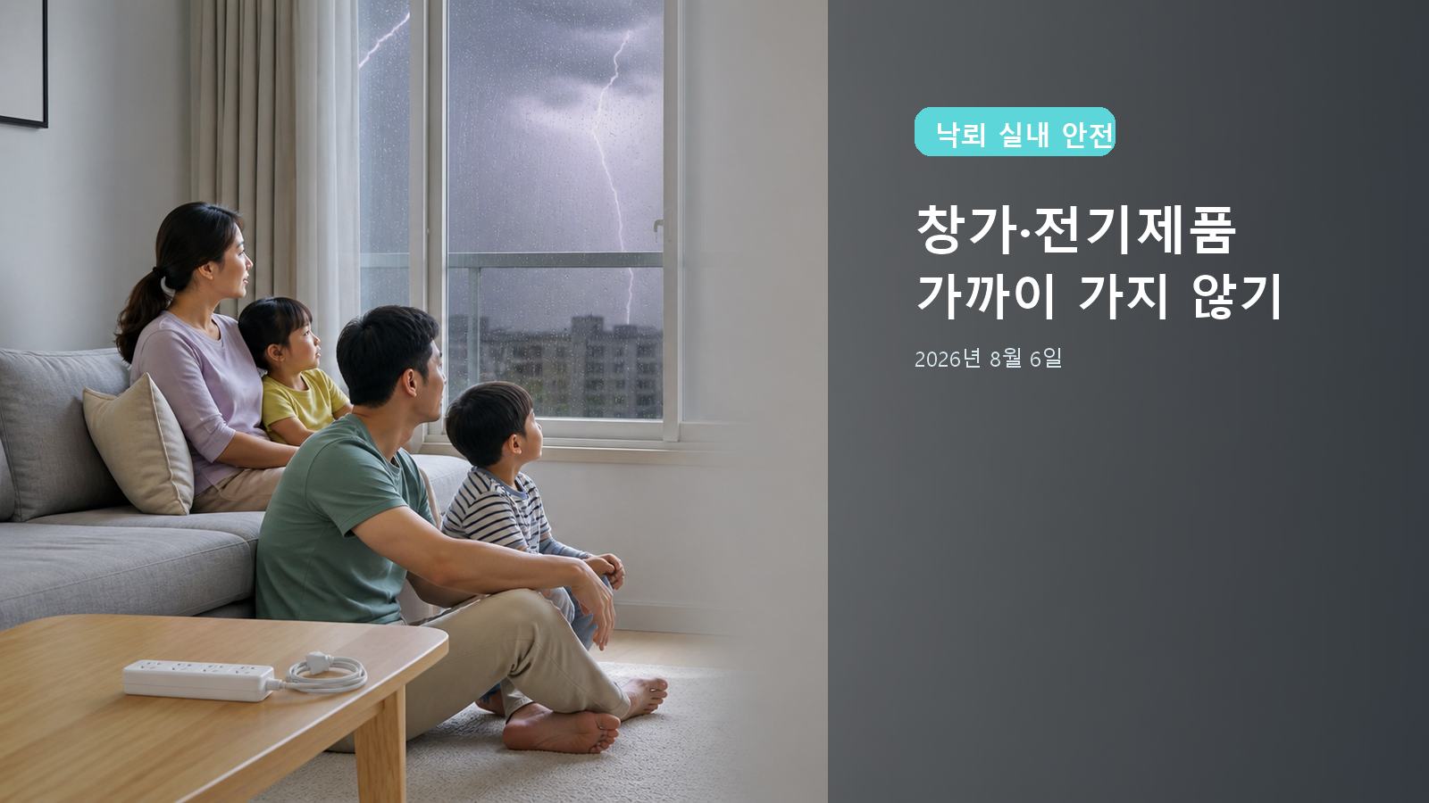 낙뢰 때 실내 안전 2026: 창가·전기제품·귀가 전 확인 순서