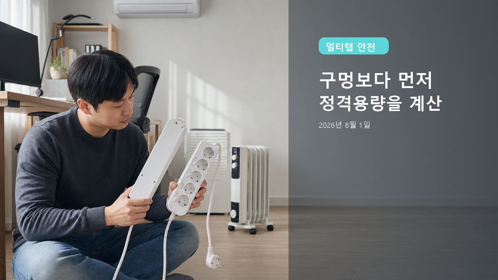 멀티탭 선택·사용 2026: 정격용량 계산·과부하·KC·교체 신호
